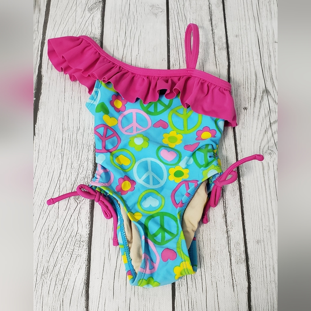 NWT- Beach Native One Shoulder Toddler Swimwear, 2T